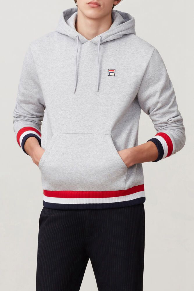 Fila Hoodie Mens Grey - Caro - Philippines 1608539-TO